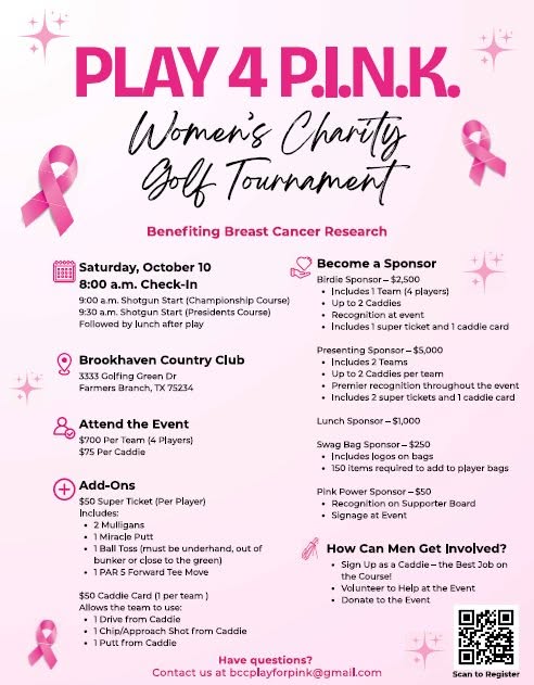 Play 4 P.I.N.K. Women's Charity Golf Tournament